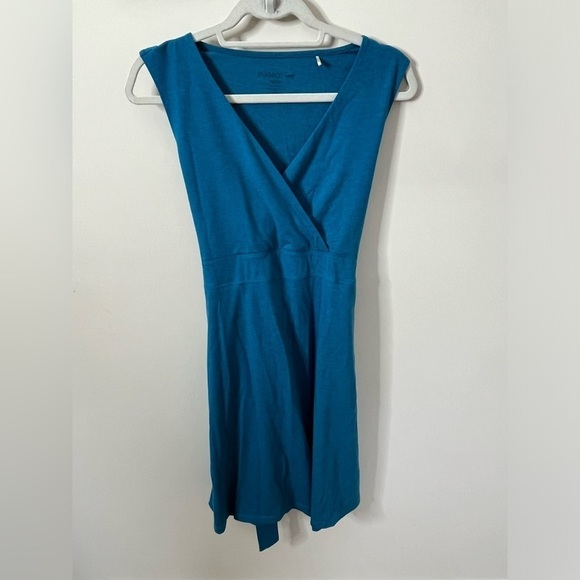 Toad & Co Cue Wrap Sleeveless Dress Wellington Blue Size Medium - Picture 1 of 11